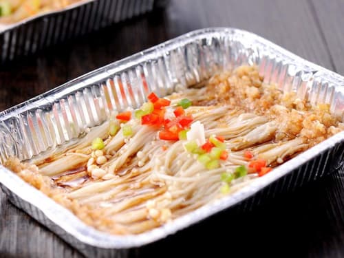 乐至锡纸烤金针菇